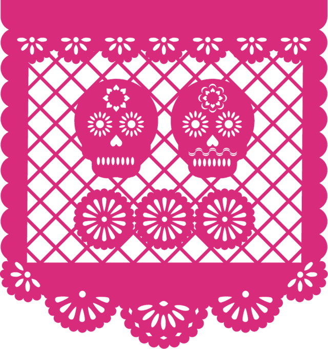 Decorative papel picado banner